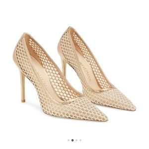 Stuart Weitzman 100 Pump in Gold. Style ID: SE460. Brand new in box w/dust bag.